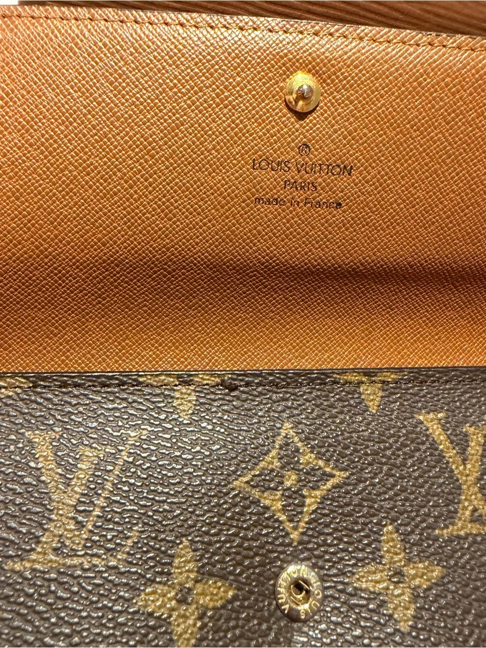 Louis Vuitton Monogram Canvas Wallet in Brown and Gold